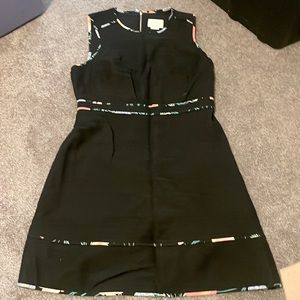 Beautiful thick black material with floral details